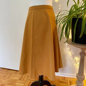Vintage Yellow Midi Skirt Medium 30" Waist